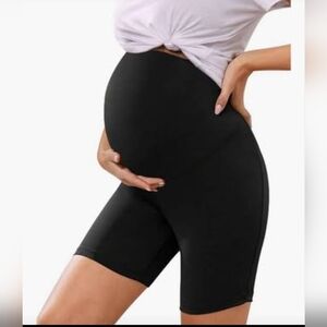 KIM S 5" Soft Lounge High Waisted Maternity Biker Shorts - Yoga Active Workout